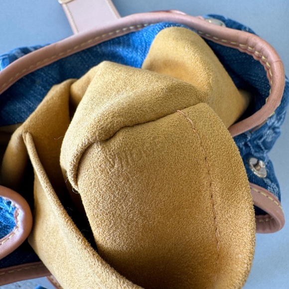 Authentic gently used Louis Vuitton Monogram mini Pleaty blue denim bag - Picture 9 of 9